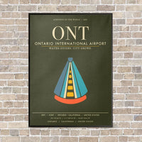 Thumbnail for Ontario International Airport ONT - Canvas Framed - Green Army