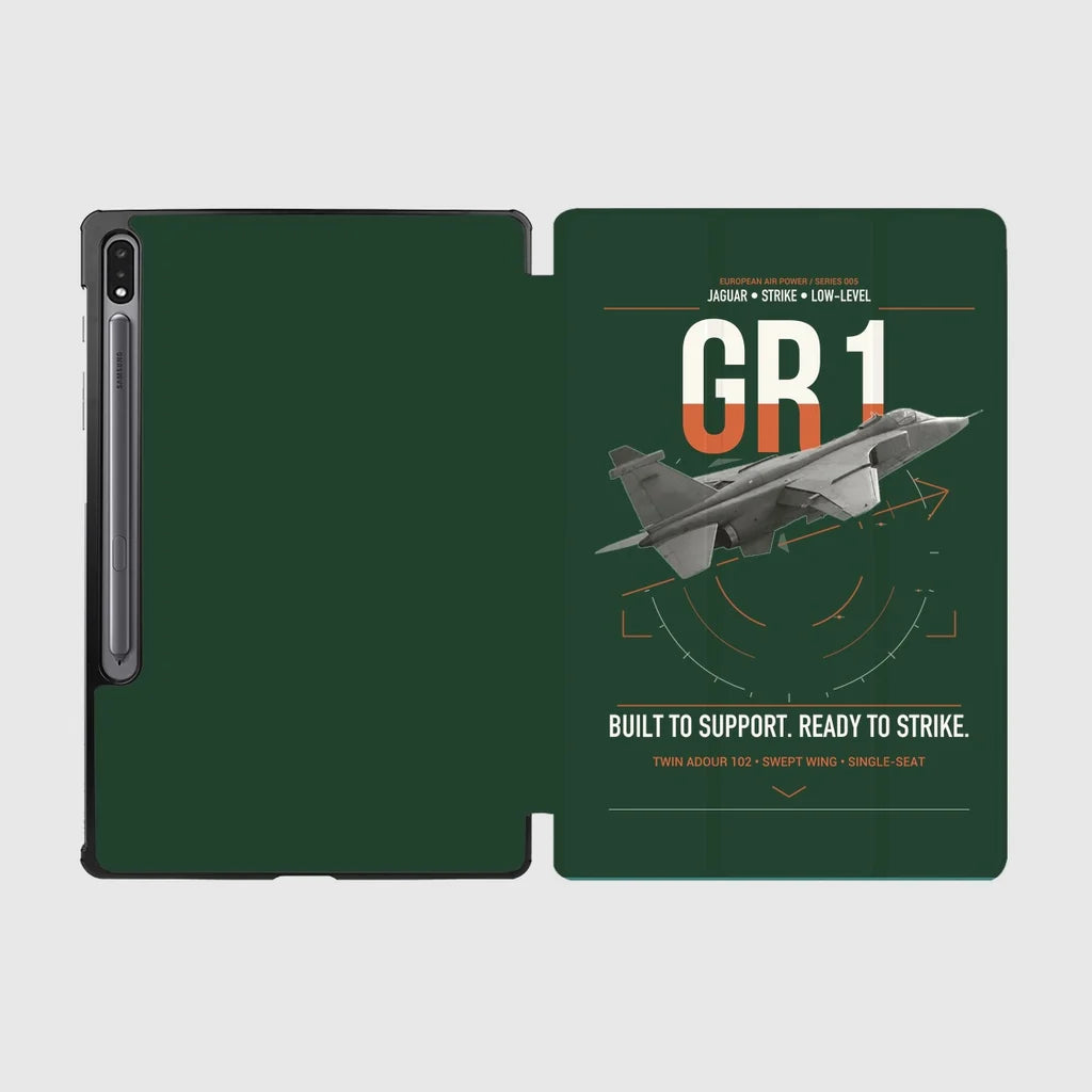 SEPECAT Jaguar GR1 design on dark green samsung tablet tablet case