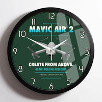 Thumbnail for DJI Mavic Air 2 design on dark green framed wall clock
