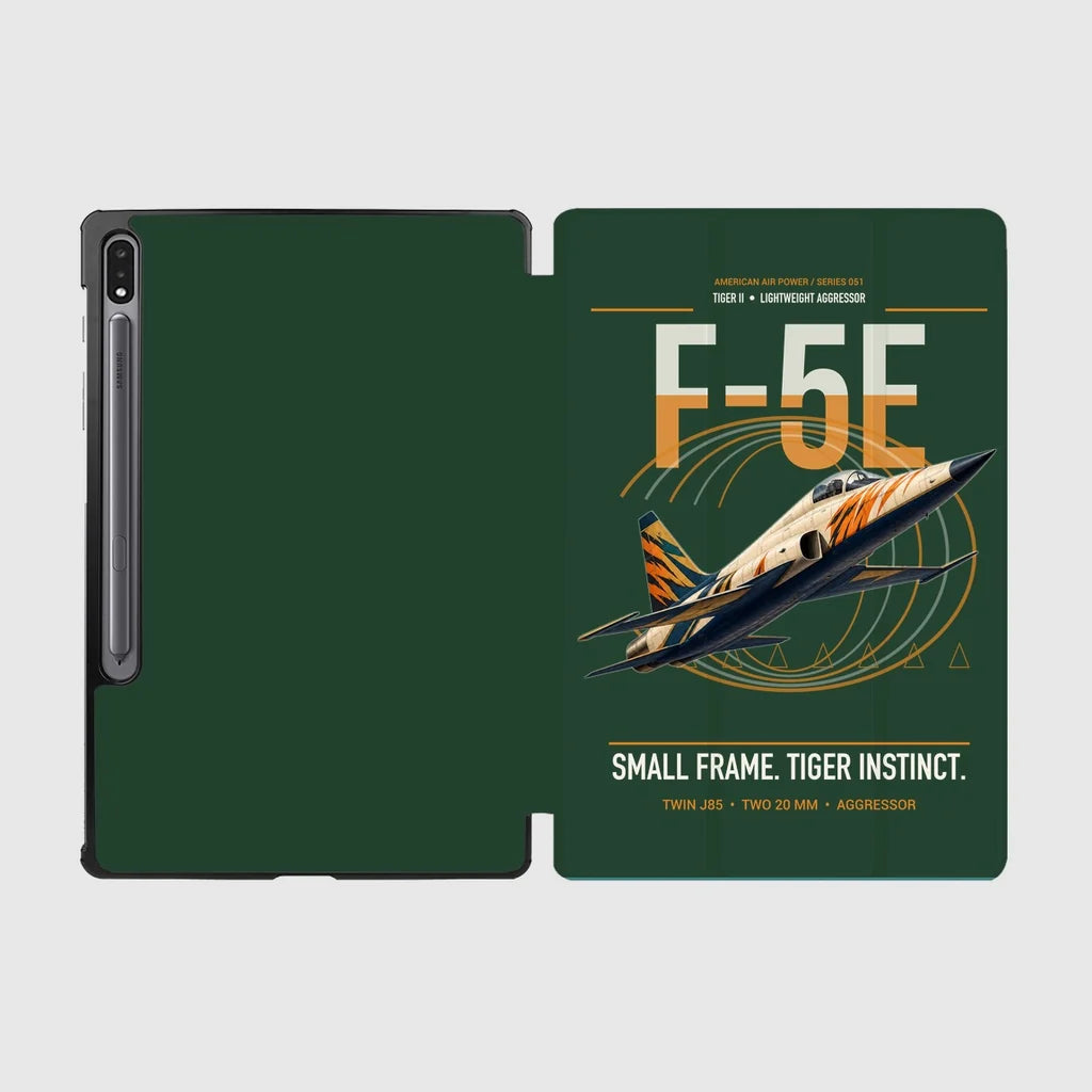 F-5E Tiger II design on dark green samsung tablet tablet case