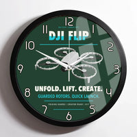 Thumbnail for DJI Flip design on dark green framed wall clock