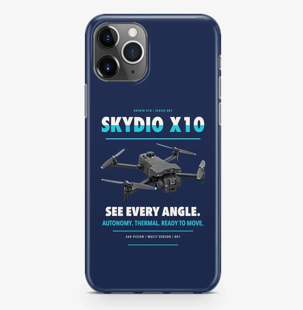 Skydio X10 Case ProMax design on navy blue iphone case promax