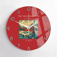 Thumbnail for VINTAGE G4192 - The Trapper's Taxi - Designed Wall Clocks design on red no-frame