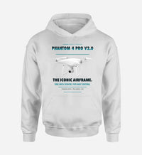 Thumbnail for DJI Phantom 4 Pro V2.0 design on white hoodie single side