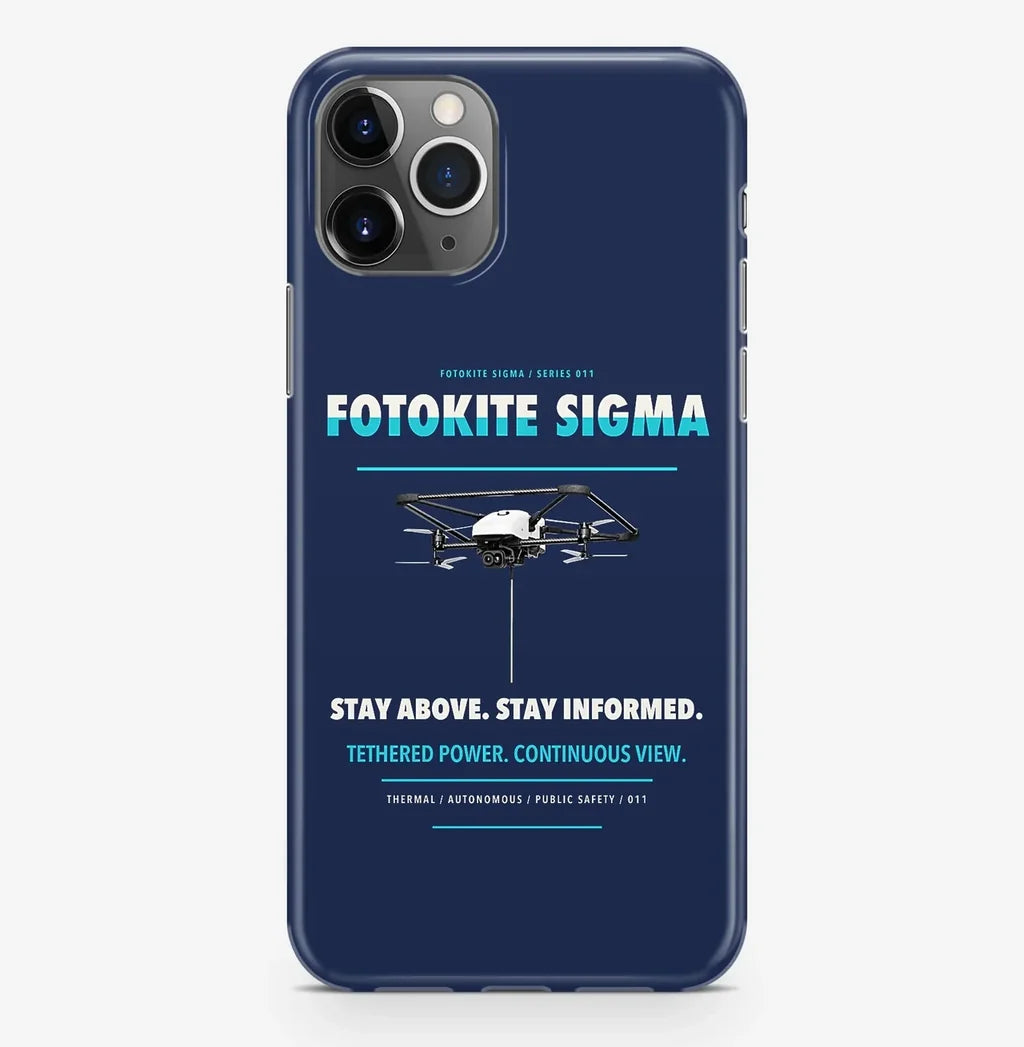 Fotokite Sigma Case ProMax design on navy blue iphone case promax