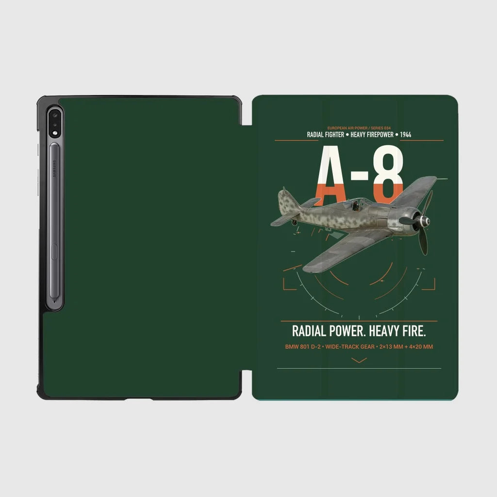 Focke-Wulf Fw 190A-8 design on dark green samsung tablet tablet case
