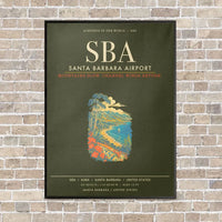 Thumbnail for Santa Barbara Airport SBA - Canvas Framed - Green Army