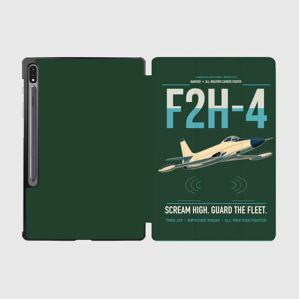 F2H-4 Banshee design on dark green samsung tablet tablet case