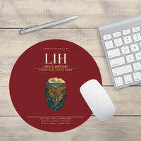 Thumbnail for Līhuʻe Airport (LIH) design on dark red round mouse pad
