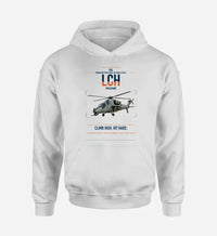 Thumbnail for HAL LCH Prachand design on white double-side hoodie, single-side print