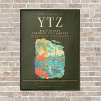Thumbnail for Billy Bishop Toronto City Airport YTZ - Canvas Framed - Green Army