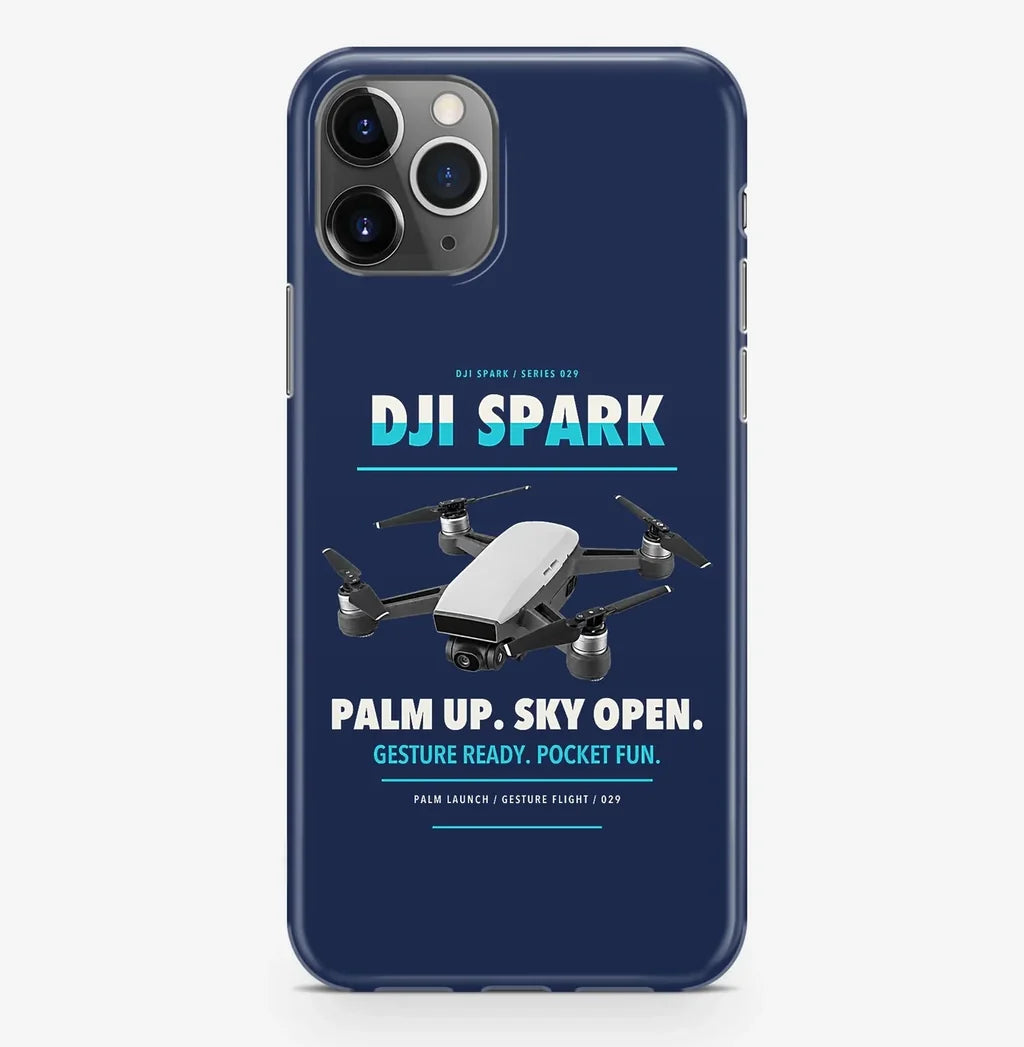 DJI Spark Case ProMax design on navy blue iphone case promax
