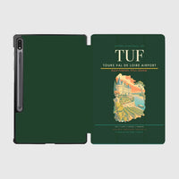 Thumbnail for Tours Val de Loire Airport (TUF) design on dark green samsung tablet tablet case