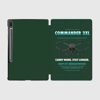 Thumbnail for Draganfly Commander 3XL design on dark green samsung tablet tablet case