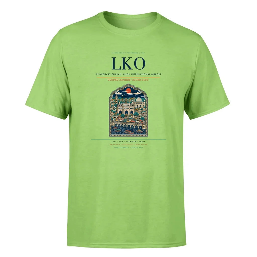 Lucknow Airport (LKO) Premium T-Shirt Light Green