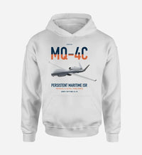 Thumbnail for MQ-4C Triton IFC-4 design on white double-side hoodie, single-side print