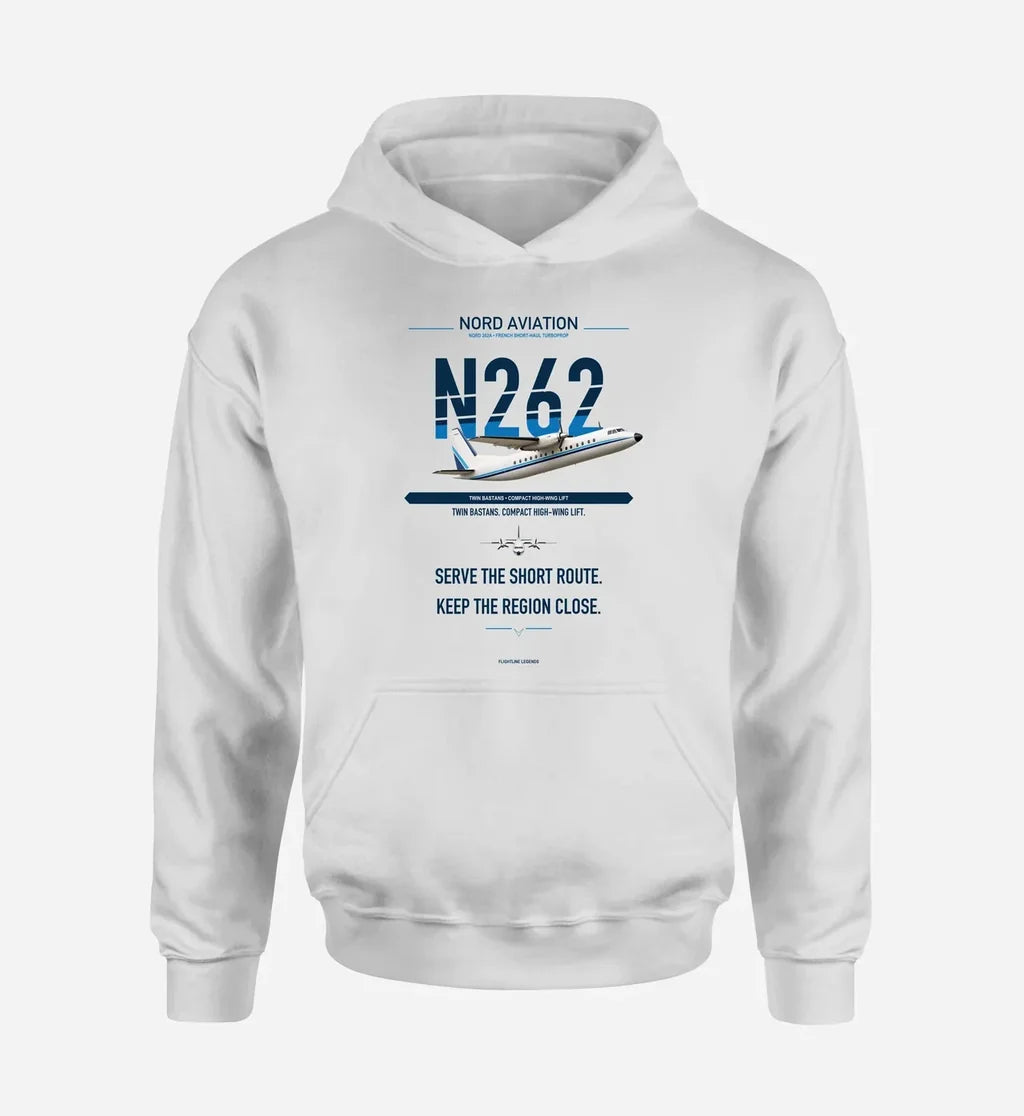 Nord 262A design on white hoodie single side