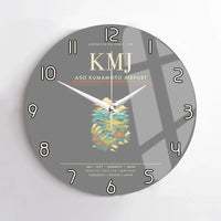 Thumbnail for Aso Kumamoto Airport KMJ Wall-Clock No-Frame - Gray
