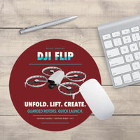 Thumbnail for DJI Flip design on dark red round mouse pad