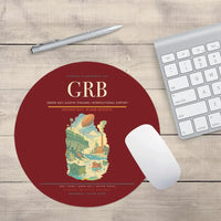 Thumbnail for Green Bay–Austin Straubel International Airport (GRB) design on dark red round mouse pad