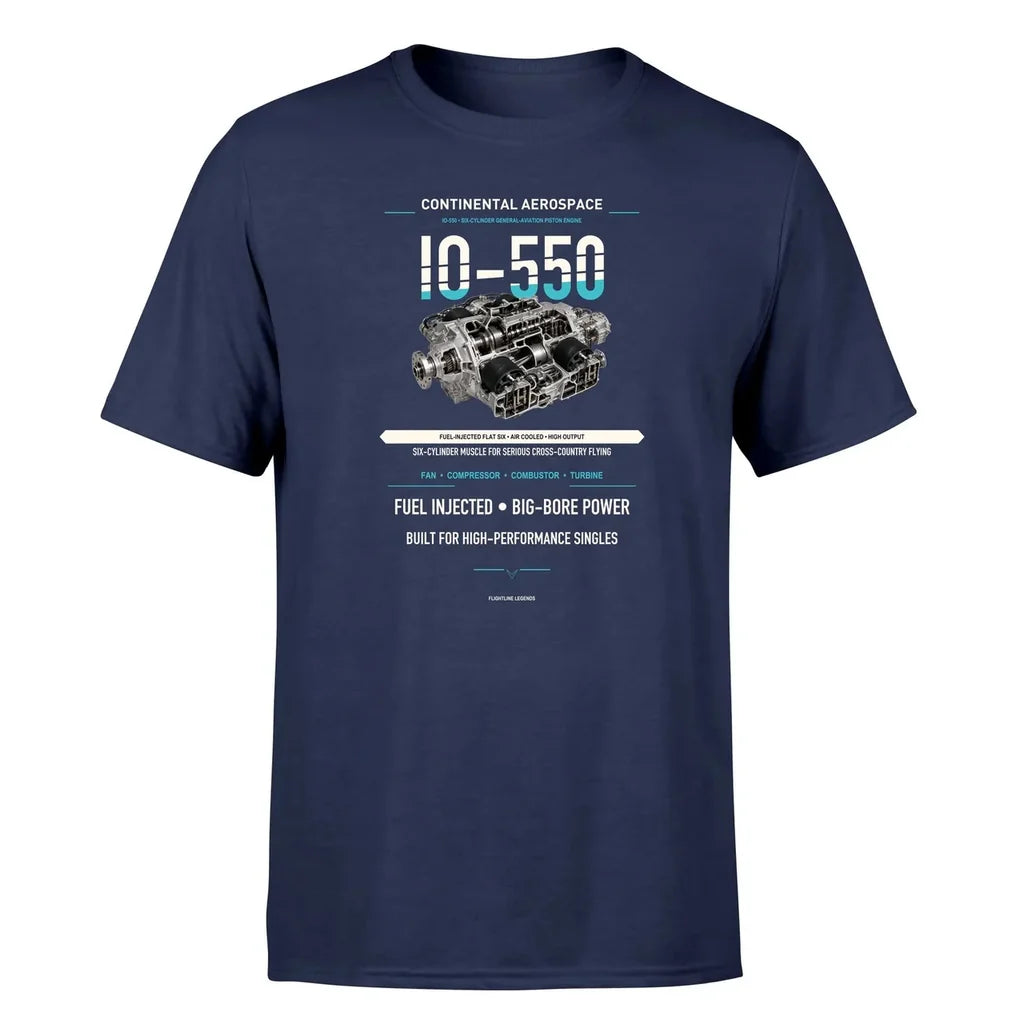 IO-550 design on navy blue single side