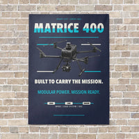 Thumbnail for DJI Matrice 400 vertical canvas print - no frame - navy blue background