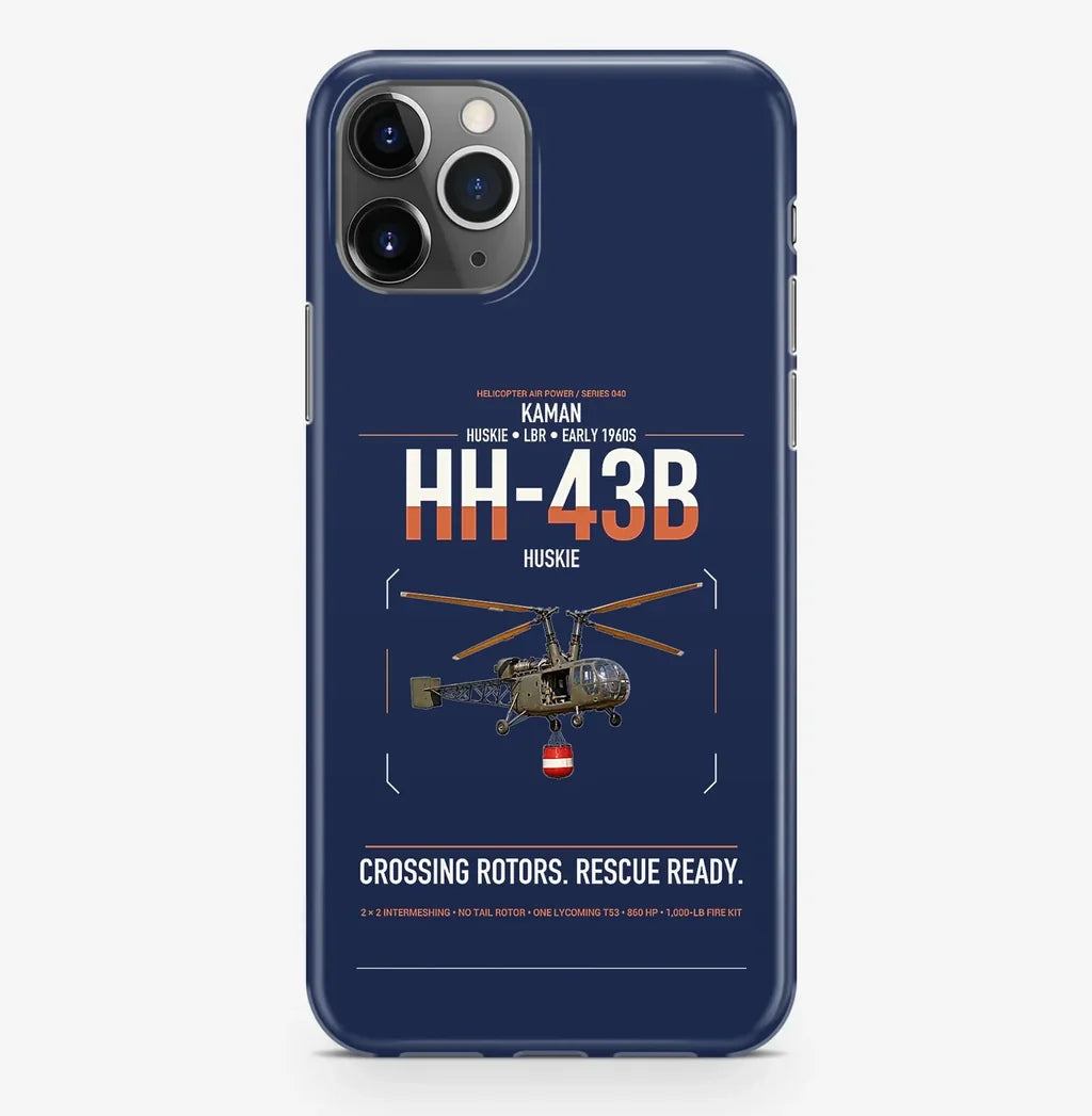 Kaman HH-43B Huskie design on navy blue magsafe iphone case, for iPhone Pro Max