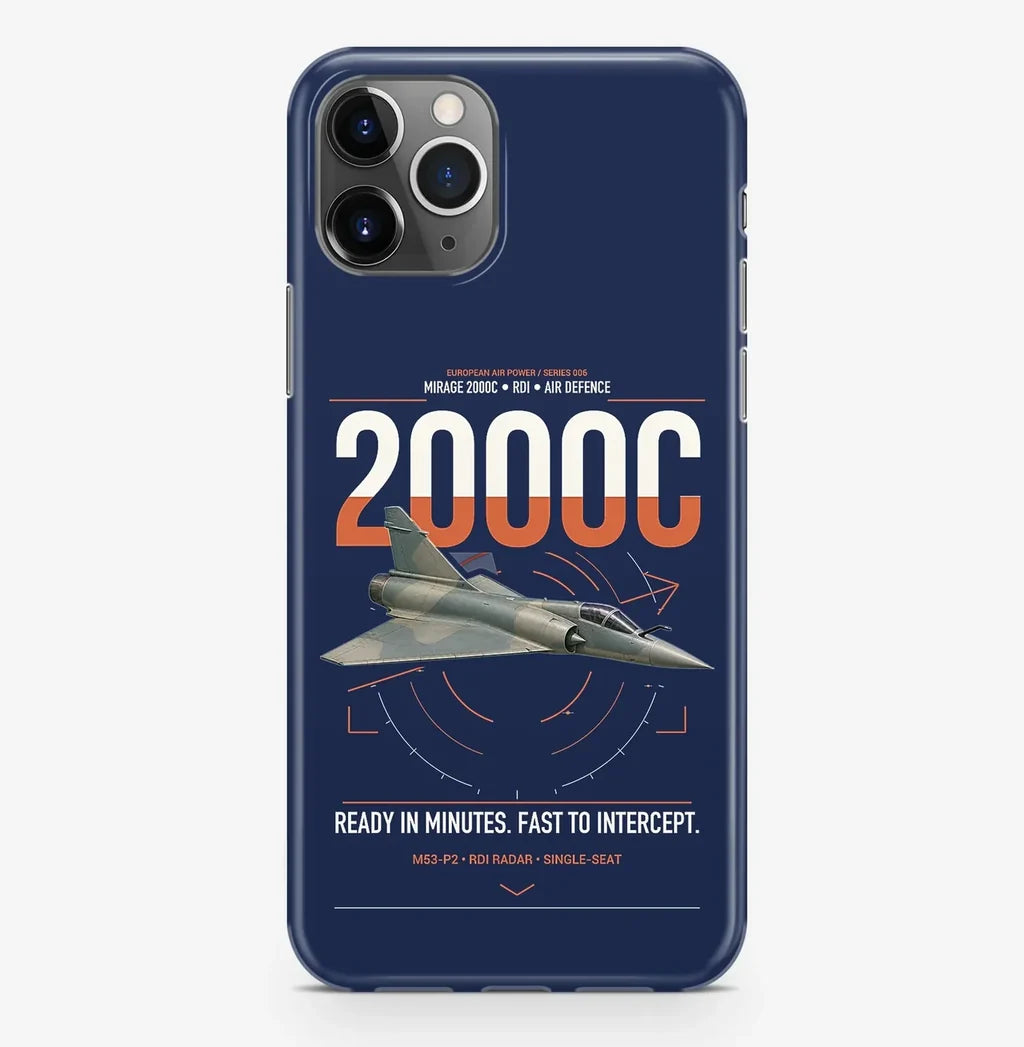 Dassault Mirage 2000C RDI design on navy blue magsafe iphone case, for iPhone Pro Max