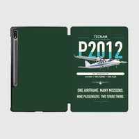 Thumbnail for Tecnam P2012 Traveller design on dark green samsung tablet tablet case