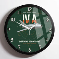Thumbnail for Dassault Mystère IV A design on dark green framed wall clock