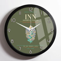 Thumbnail for Innsbruck Airport INN - Inn Valley Alpine Weave Wall-Clock Framed - Green Army