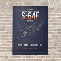 Thumbnail for Erickson S-64F Air Crane vertical canvas print - no frame - navy blue background