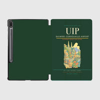 Thumbnail for Quimper–Cornouaille Airport (UIP) design on dark green samsung tablet tablet case