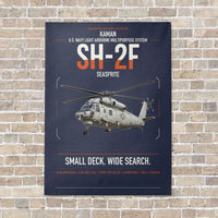 Thumbnail for Kaman SH-2F Seasprite vertical canvas print - no frame - navy blue background