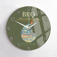 Thumbnail for Brno - Turany Airport BRQ Wall-Clock No-Frame - Green Army