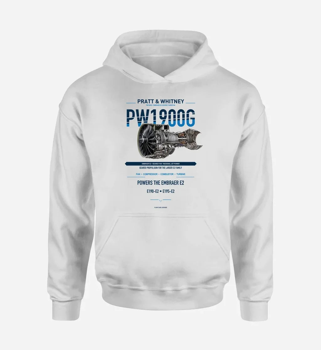 PW1900G design on white hoodie single side