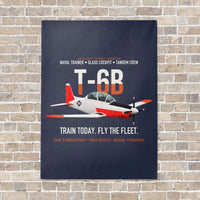 Thumbnail for T-6B Texan II Naval Aviator Training vertical canvas print - no frame - navy blue background