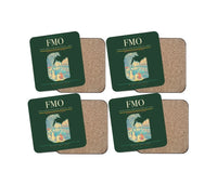 Thumbnail for Munster Osnabruck International Airport (FMO) design on dark green 4 pieces set coaster
