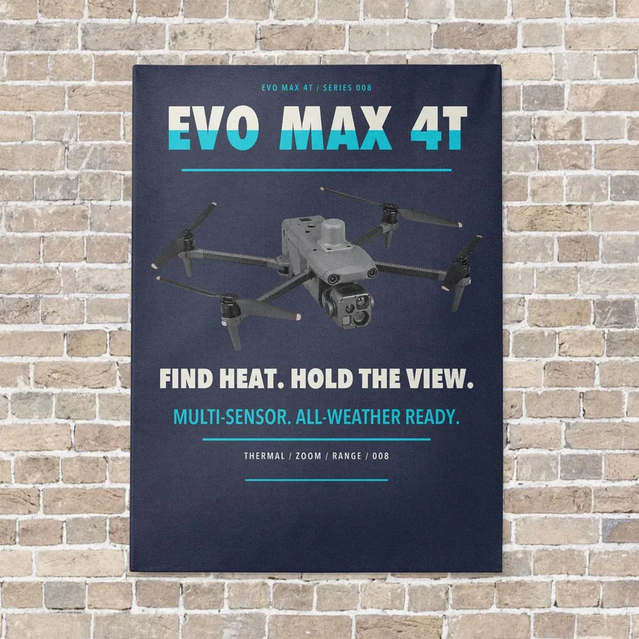 Autel EVO Max 4T vertical canvas print - no frame - navy blue background