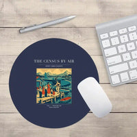 Thumbnail for VINTAGE G4416 - The Census By Air - Designed Mouse Pads design on navyblue round