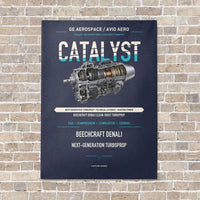 Thumbnail for CATALYST vertical canvas print - no frame - navy blue background