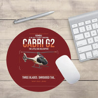 Thumbnail for Guimbal Cabri G2 design on dark red round mouse pad