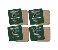 Thumbnail for Embraer ERJ145 design on dark green 4 pieces set coaster