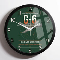 Thumbnail for Messerschmitt Bf 109G-6 design on dark green framed wall clock
