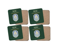 Thumbnail for Santos Dumont Airport (SDU) design on dark green 4 pieces set coaster