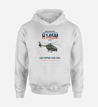 Thumbnail for Airbus Helicopters H145M LUH SOF design on white double-side hoodie, single-side print