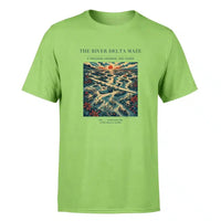 Thumbnail for VINTAGE G4274 - The River Delta Maze - Premium T-Shirt design on lightgreen premium t shirt