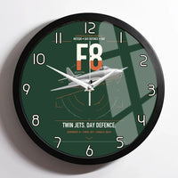 Thumbnail for Gloster Meteor F8 design on dark green framed wall clock