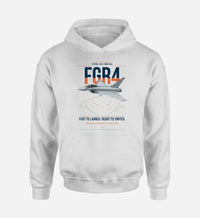 Thumbnail for Eurofighter Typhoon FGR4 design on white double-side hoodie, single-side print