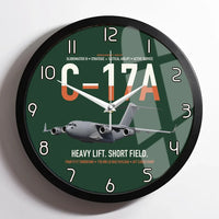 Thumbnail for C-17A Globemaster III design on dark green framed wall clock